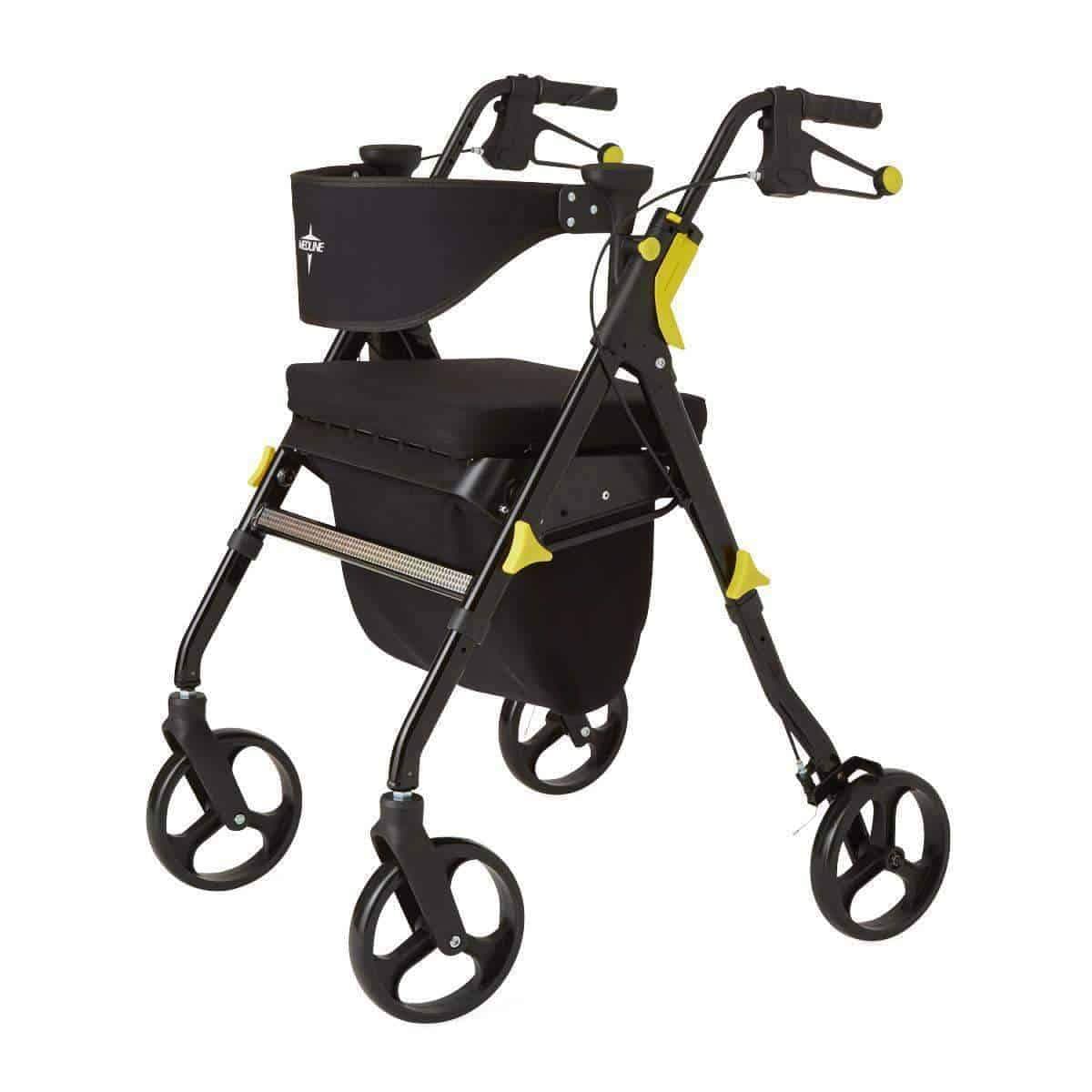 Medline Premium Empower Folding Mobility Rollator Walker with 8" Wheels - Senior.com Rollators